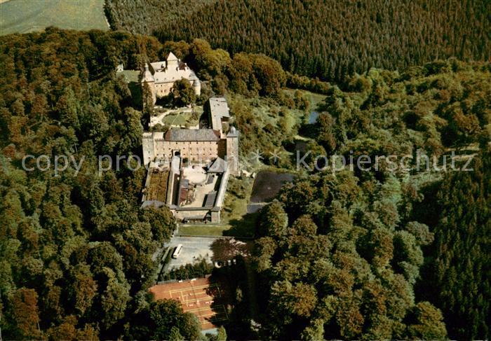 Attendorn Bundesbahn Erholungsheim Burg Schnellenberg Fliegeraufnahme