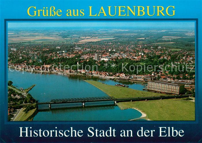 Lauenburg Elbe Fliegeraufnahme
