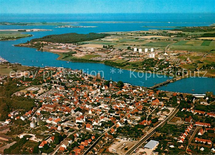 Kappeln Schlei mit Ellenberg Maasholm Schleimuende und Ostsee Fliegeraufnahme