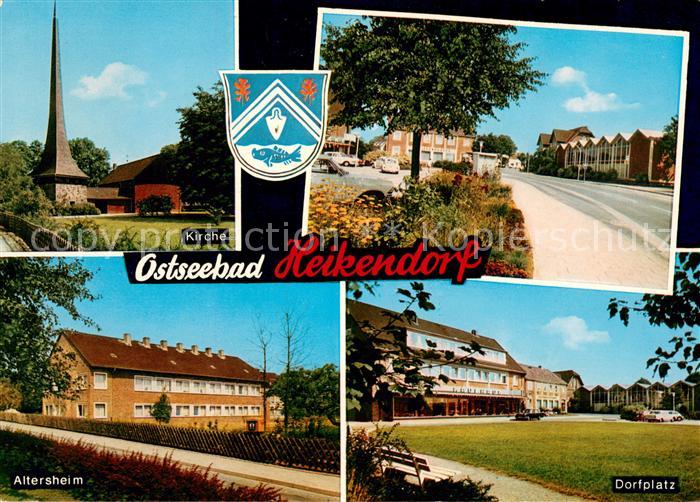 Heikendorf Kirche Altersheim Dorfplatz Ostseebad