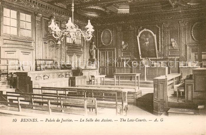 Rennes Ille-et-Vilaine Palais de Justice Salle des Assises Low Courts