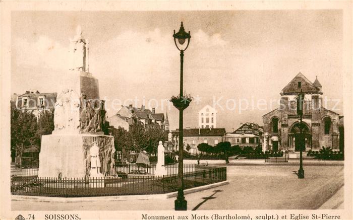 Soissons Aisne Monument aux Morts Bartholome Eglise Saint Pierre