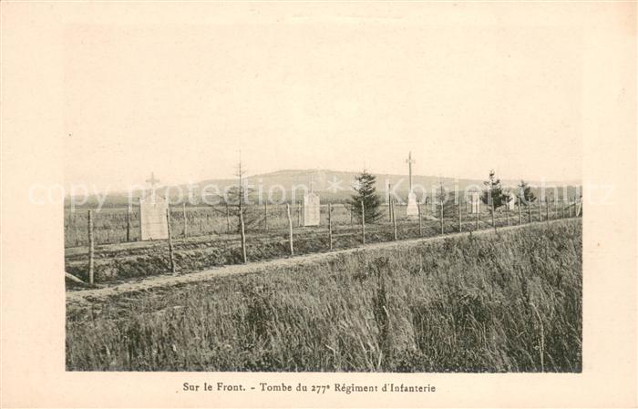 Nancy Lothringen Sur le front Tombe du 277e Régiment d Infanterie Soldatenfriedh