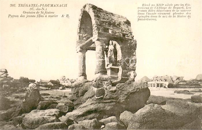 Tregastel Ploumanach Oratoire de Saint Guirec Patron des jeunes filles a marier