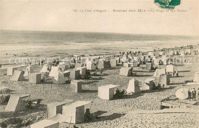 Soulac-sur-Mer La plage et les tentes