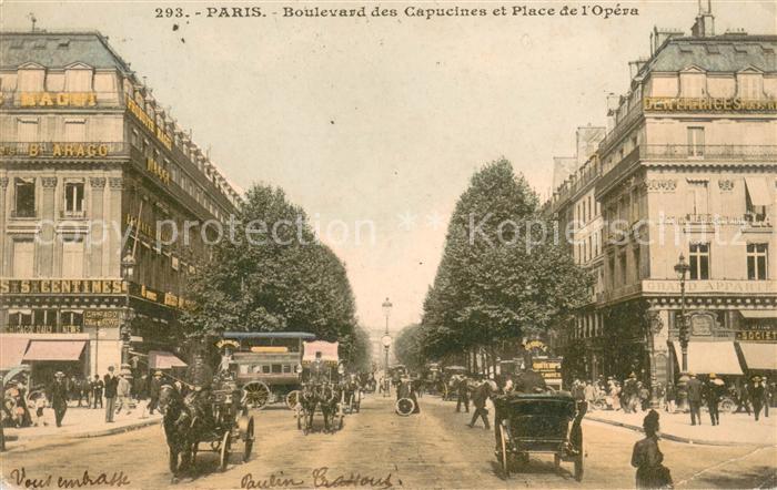 Paris Boulevard des Capucins et Place de l'Opéra