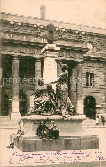 Paris Monument d_Emile Augier Buste