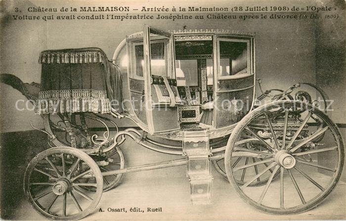 Malmaison Rueil Chateau Arrivée a la Malmaison 1908 de l'Opale Voiture Impératri