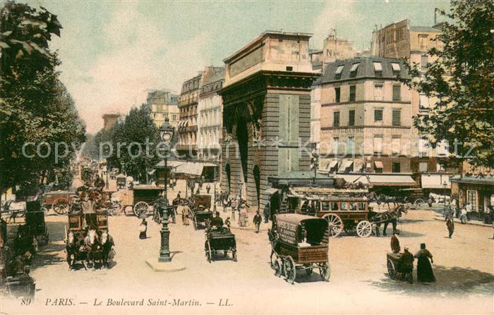 Paris Boulevard Saint Martin Traffic