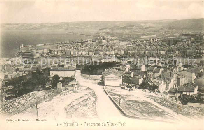 Marseille Bouches-du-Rhone Panorama du vieux port