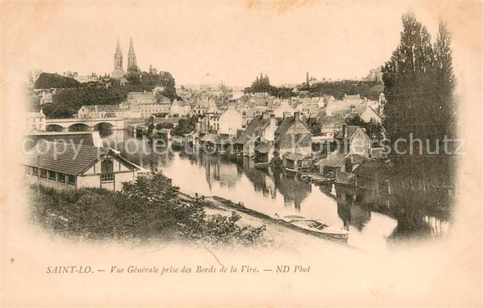 Saint Lo Vue Generale prise des bords de la Vire
