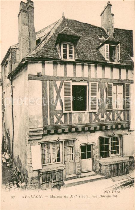 Avallon Maison du XVe siècle Rue Bocquillot