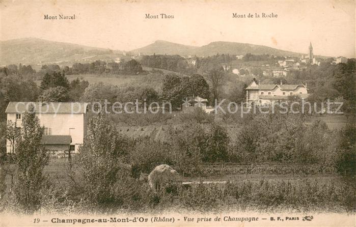 Champagne-au-Mont-d Or Vue prise de Champagne Montagnes