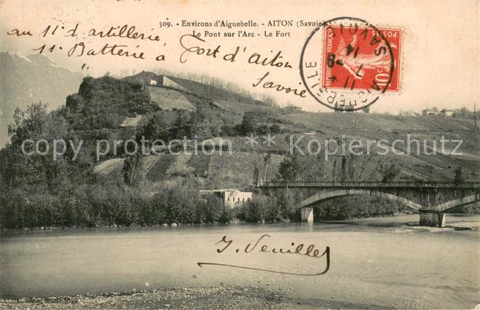 Aiton Pont sur l'Arc et le fort
