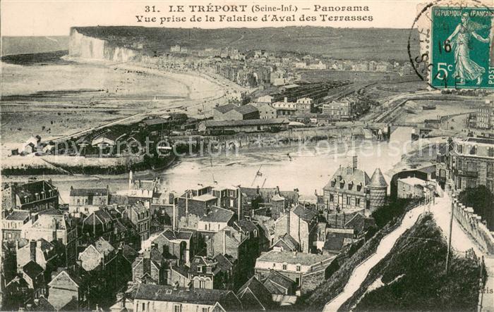 Le Treport Panorama vue prise de la Falaise d Aval des Terrasses