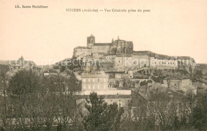 Viviers Ardeche Vue Generale prise du pont
