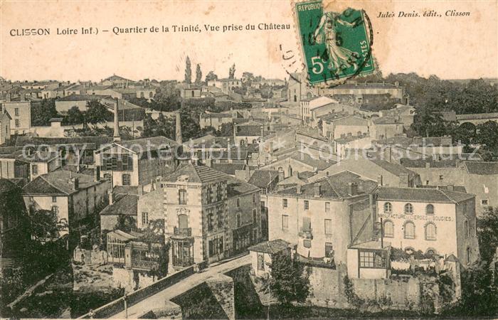 Clisson Quartier de la Trinité vue prise du Chateau