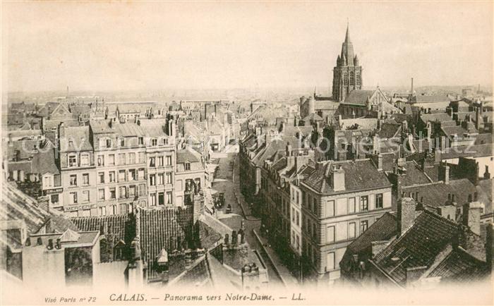 Calais Panorama vers Notre Dame