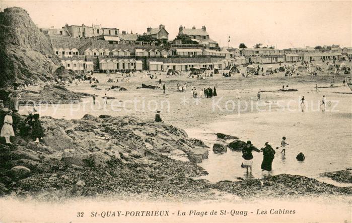 Saint-Quay-Portrieux La plage de Saint Quay Cabines