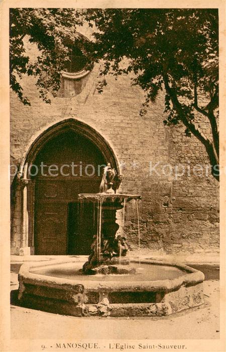 Manosque Eglise Saint Sauveur Fontaine
