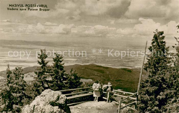 Poiana Brasov Panorama Blick vom Berg Postavarul