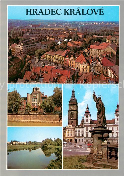 Hradec Kralove Kralovehradecko Stadtpanorama Motive Innenstadt Denkmal Partie am