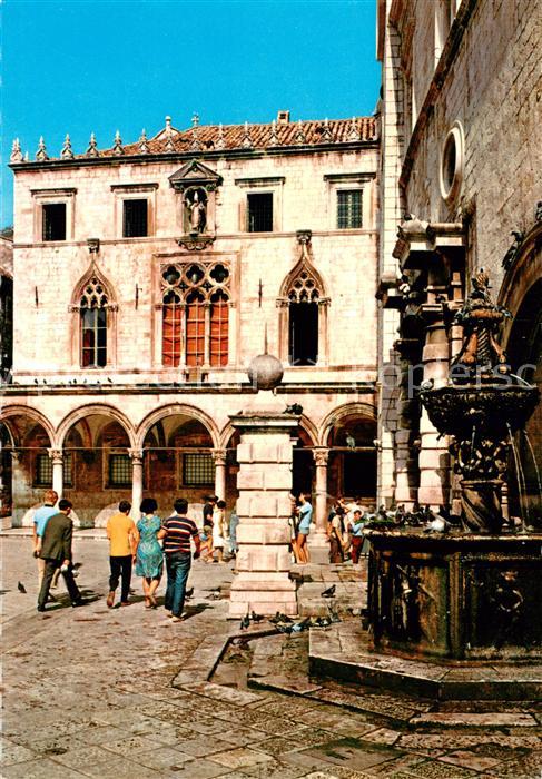 Dubrovnik Ragusa Palata Sponza Palast Brunnen Altstadt