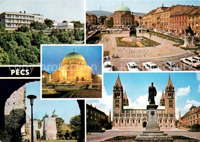 Pecs Motive Innenstadt Burgruine Platz Denkmal