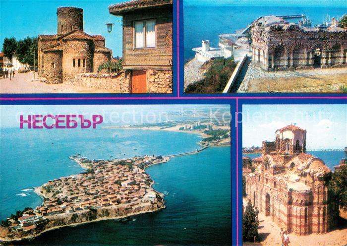 Nessebar Nessebyr Nessebre Halbinsel Fliegeraufnahme Alte Kirche