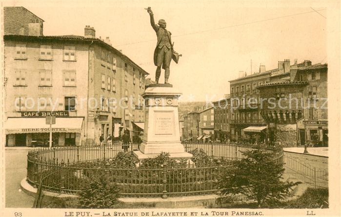 Le Puy-en-Velay La Statue de Lafayette et la Tour Panes