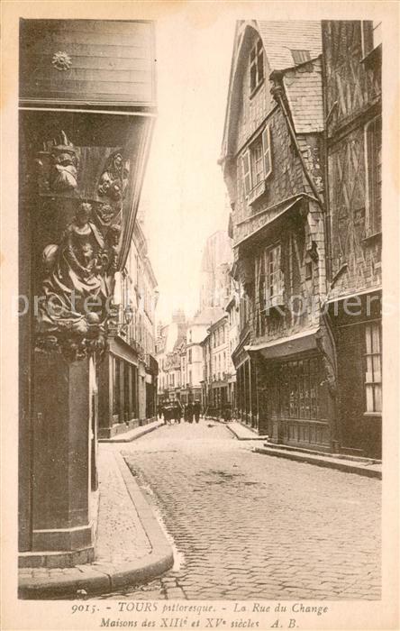 Tours Indre-et-Loire La Rue du Change Maisons