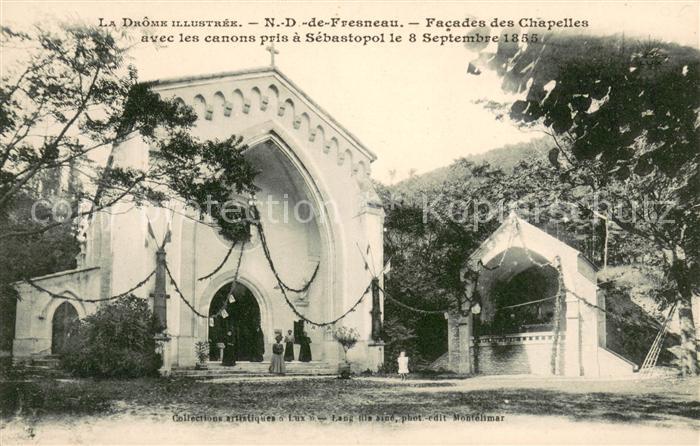 Fresneaux-Montchevreuil Notre Dame de Fresneau Facaden des Chapelles avec les ca