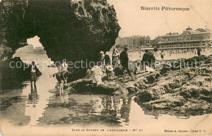 Biarritz Pyrenees Atlantiques Sous le Rocher de l'Artillerie