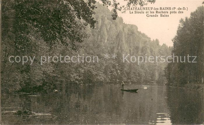 Chateauneuf-les-Bains La Sioule et les Rochers pres des Grands Bains
