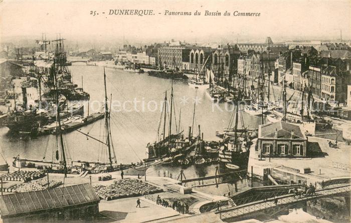 Dunkerque Duenkirchen Panorama du Bassin du Commerce