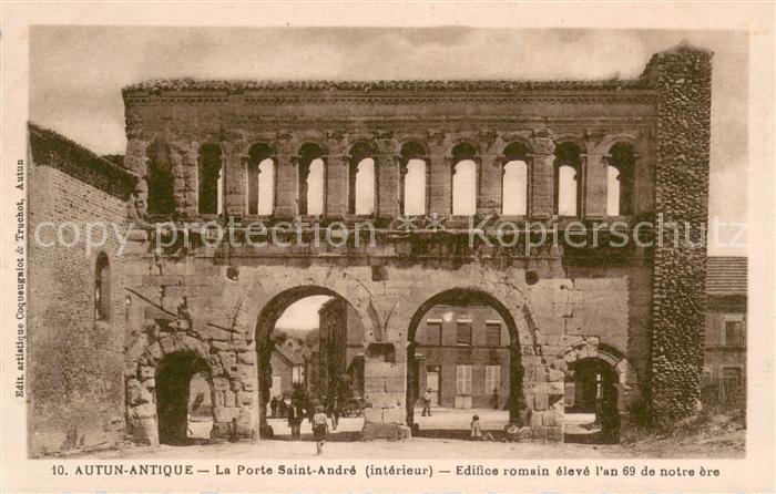 Autun La Porte Saint Andre Edifice romain ele