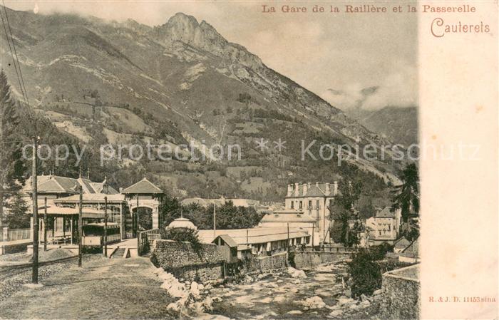 Cauterets La Gare de la Reillere et la Passerelle