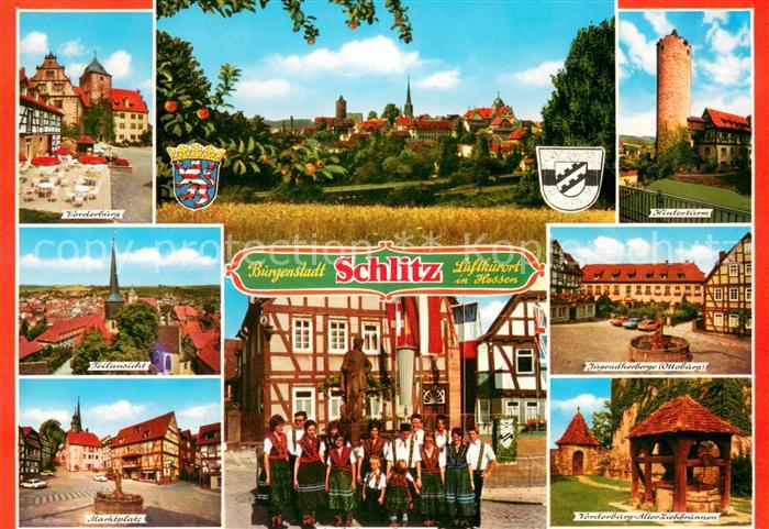 Schlitz Vorderburg Hinterturm Teilansicht Marktplatz Jugendherberge Alter Ziehbr