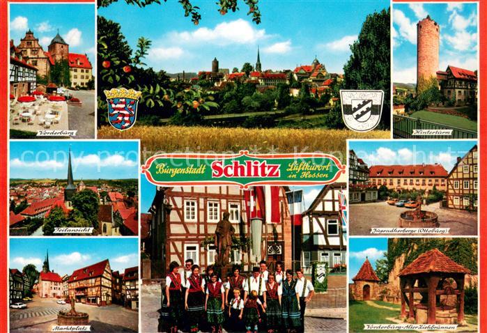 Schlitz Vorderburg Hinterturm Teilansicht Marktplatz Jugendherberge Alter Ziehbr