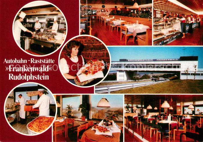 Rudolphstein Autobahn Raststaette Frankenwald Gastraeume