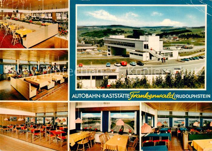 Rudolphstein Autobahn Raststaette Frankenwald Gastraeume
