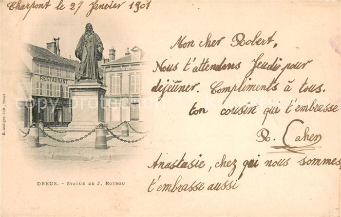 Dreux Statue de Jean de Rotrou