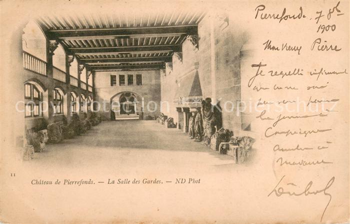 Pierrefonds Oise Chateau Salle des Gardes