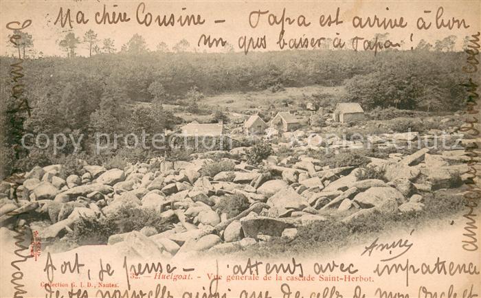 Huelgoat Vue Generale de la cascade Saint Herbot