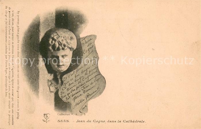 Sens 89 Jean du Cogno dans la Cathedrale Sculture