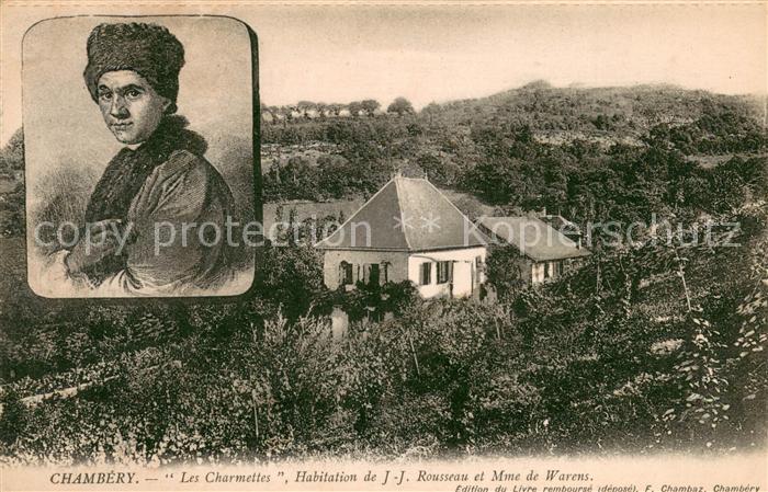 Chambery Savoie Les Charmettes Habitation de J. J. Rousseau et Mme de Warens Por