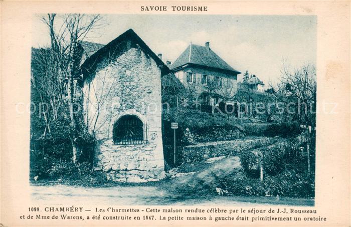 Chambery Savoie Les Charmettes Habitation de J. J. Rous
