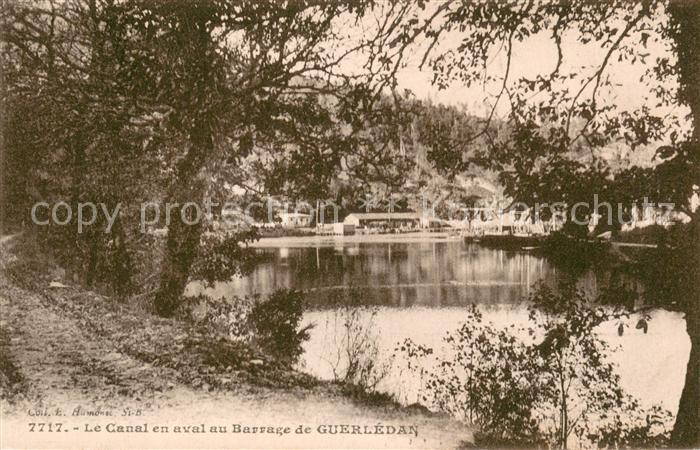 Guerledan Canal en aval au barrage