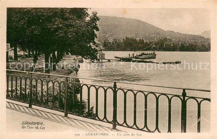 Gerardmer Vosges Un coin du lac