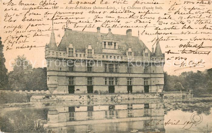 Azay-le-Rideau Chateau facade sud